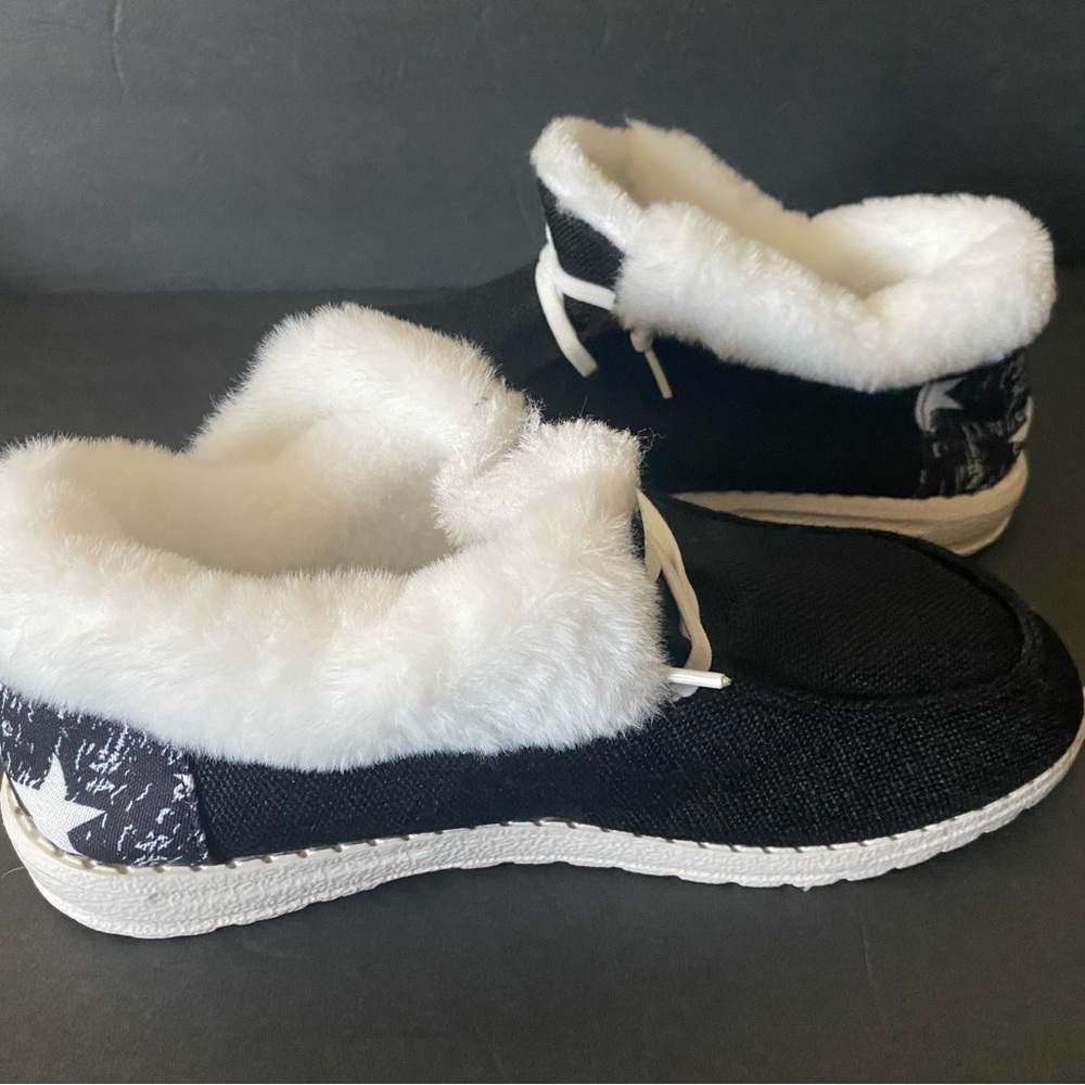 Warm Plush Lined Canvas Black - Picture 3 of 10
